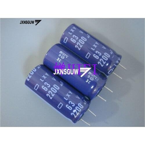 10PCS NIPPON LXY 63V2200UF 18X40MM NCC Aluminum electrolytic capacitor 2200UF/63V CHEMI-CON 105 degrees 2200uF 63V
