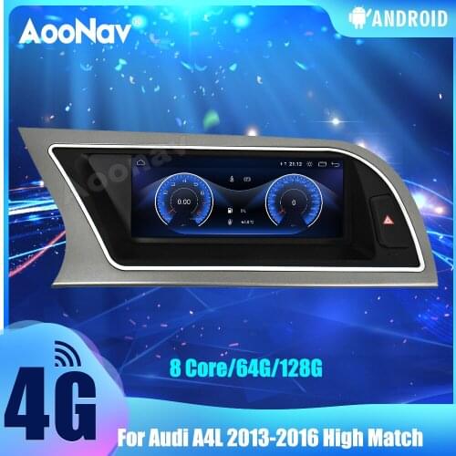 2 Din 128G Car Radio For Audi A4L 2013-2016 High Match Touch Sceen Android 10.0 GPS Navigation Autoradio Multimedia Player