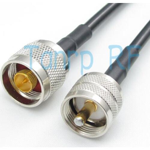 Free shipping! RF Pigtail coaxial jumper cable1m UHF male plug to N male plug connector 100CM 3feet RG58 extension cable