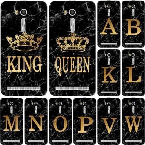 Phone Case for Asus Zenfone Go ZB500kl ZB500KG Marble Golden alphabet background Soft Print Cover