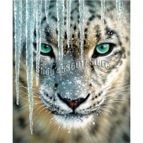 DIY Diamond Painting Wild Life Winter Lions & Tigers drill diamond Embroidery Cross Stitch full Rhinestone Mosaic Painting decor