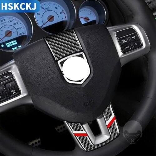 For Dodge Challenger 2008 2009 2010 2012 2013 2014 Carbon Fiber Sticker Steering Wheel T-Shaped Chin Interior Car Accessories