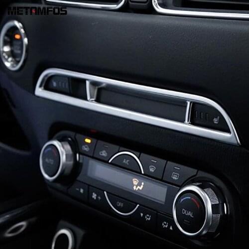For Mazda CX5 CX-5 KF CX8 CX-8 2017 2018 Matte Seat Heated Switch Cover Trim Decoration Frame Interior Accesssories Car Styling