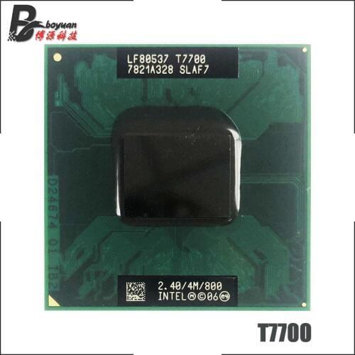 Intel Core 2 Duo T7700 SLA43 SLAF7 2.4 GHz Dual-Core Dual-Thread CPU Processor 4M 35W Socket P