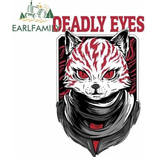 EARLFAMILY 13cm x 8.7cm for Deadly Eyes Car Sticker Waterproof Decal Motorcycle Helmet Graphics Vinyl Material Auto Assessoire
