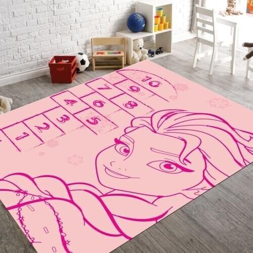 Elsa And Hopscotch 11 Patterned Carpet ,Non Slip Floor Carpet,Teens Carpet,Kids Carpet,Turkish Rug