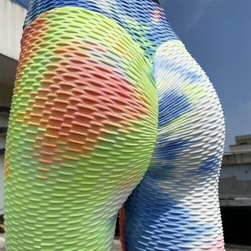 Leggings women tie dye anti cellulite leggings women push up high waist fitness work out sexy workout sportswear streetwear home