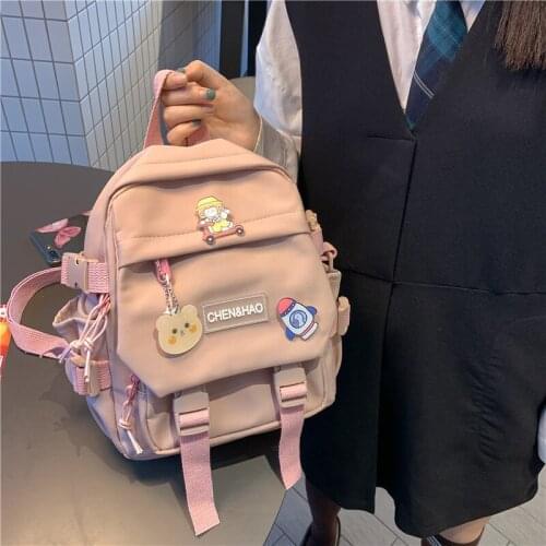 Small Womens Backpack Girls School Bag Waterproof Nylon Fashion Japanese Casual Young Girls Bag Female Mini New