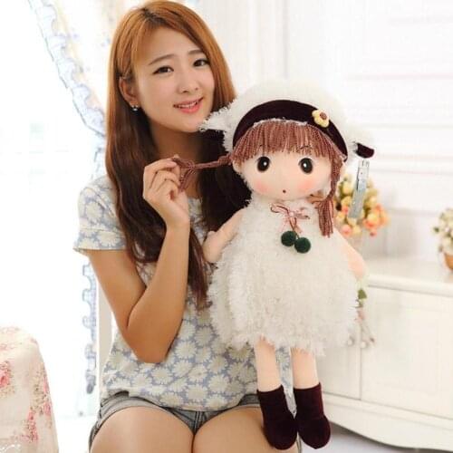 Cute Soft Girls Stuffed Dolls Rag Doll Cute Plush Model For Children Birthday Christmas Gift Lovely Dolls Toys For Kids 20/38/4