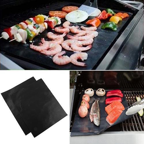 Reusable Portable Non-Stick BBQ Grill Mat/Cooking Clamp Heat Resistance Outdoor Travel Camping Picnic Kitchen Tool