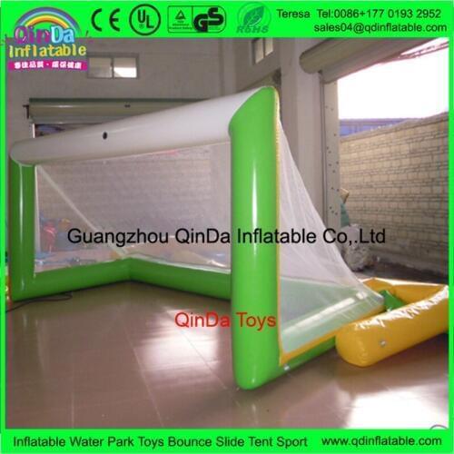 3m Long Floating Beach Game Kids Shooting Practise Inflated Soccer Goal Set Inflatable Water Sports
