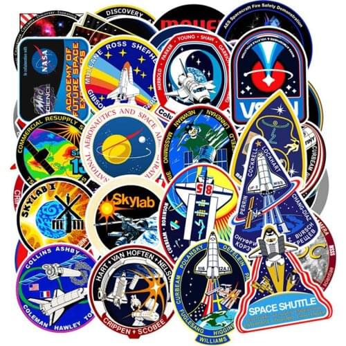 10/30/45PCS Outer Space Shuttle Graffiti Stickers DIY Car Bike Travel Luggage Phone Guitar Waterproof PVC Cool Stickers for Kid