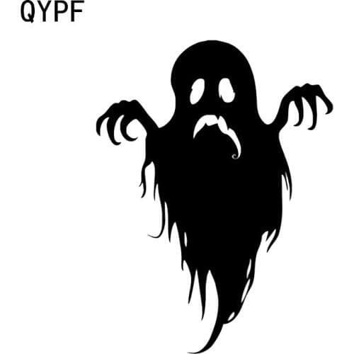 QYPF 10*13.3 Interesting Halloween Ghost Decor Car Sticker Accessories Vinyl Silhouette C16-2292