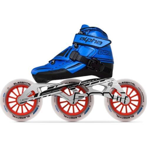 BONT Alpha 2PT 165mm Inline Skate Speed Skate Roller Skate Blue Package