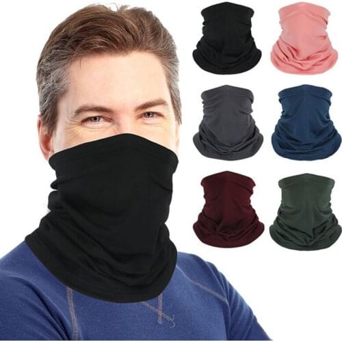 Winter Warm Fleece Neck Gaiter Face Shield Scarf Cycling Windproof Cover Thick Plush Cozy Fuzzy Bandana Solid Headwear Men Women