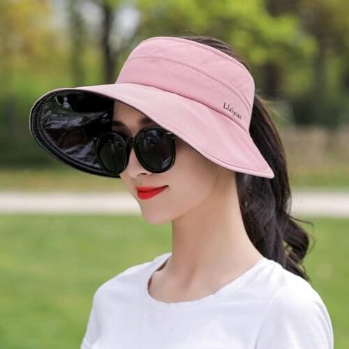 2019 Summer Ponytail Hat for Women UV UPF Wide Brim Breathable Sun Hat Outdoor Hiking Fishing Bucket Waterproof Sun Hats