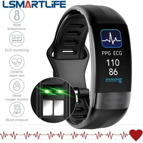 P11 Plus ECG+PPG Smart Bracelet Blood Pressure Heart Rate Monitor Band Fitness Tracker Pedometer Waterproof Sport Smartband