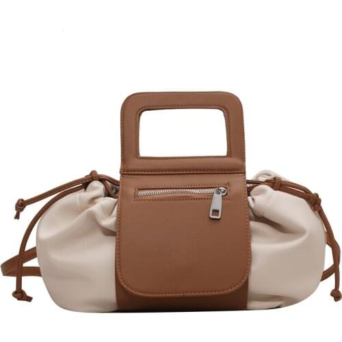 Fashion Shoulder Bag Retro hit womens crossbody bag Female Designer Leather white large Pleated handbags 2021 womens bran