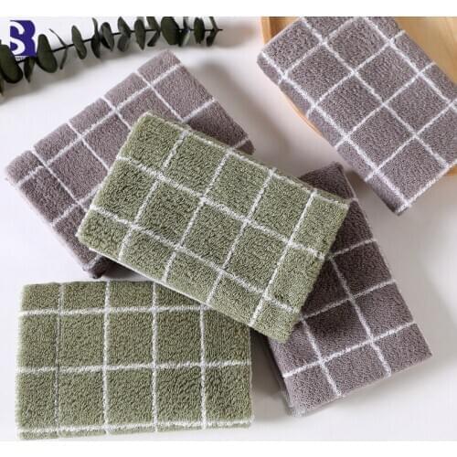 SunnyRain 4-Piece Cotton Face Towels Set Bathroom Face Towel for Adults 34x74cm