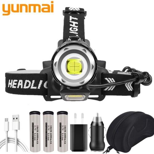 Super Bright XHP90.2 4-core Led Headlamp Zoomable Headlight 18650 Battery Usb Rechargeable Head Flashlight Lamp Torch