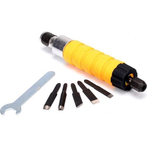 ZtDpLsd Wood Chisel Carving Tool Set Chuck Attachment For Electric Drill Flexible Shaft Woodworking Tools Engraving Knife Hand
