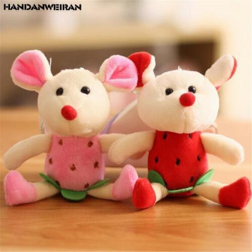 1PCS Fruit Plush Mouse Toys Small Pendant Mini Cute Soft Stuffed Mice Toy Holiday Girls Gift 12CM HANDANWEIRAN
