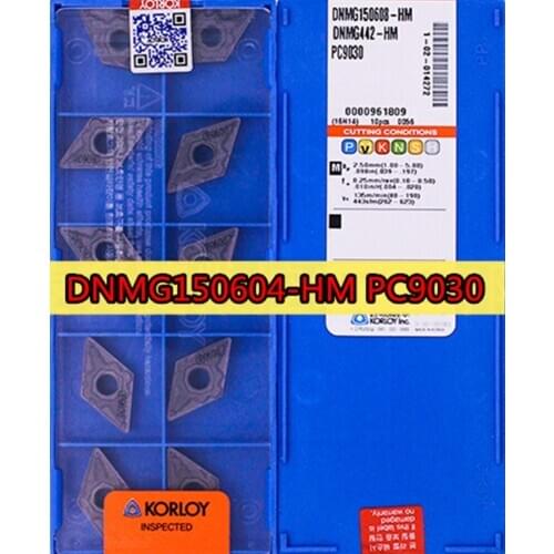100% original DNMG150604-HM DNMG150608-HM PC9030 50pcs KORLOY Carbide insert Processing: stainless steel