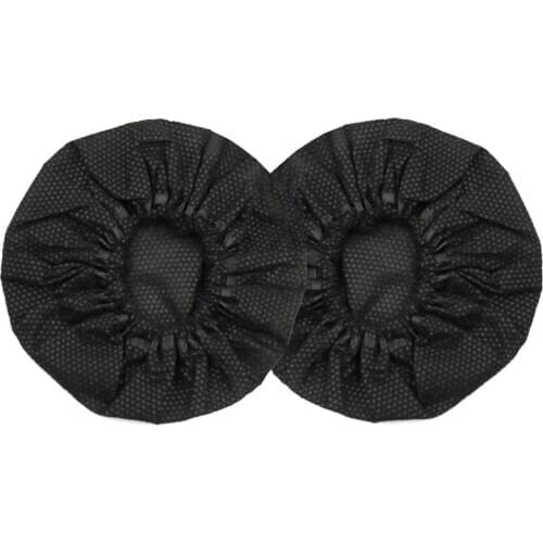 20Pcs Non-woven Black Microphone Cover Disposable Removal Windscreen Protect Mic Cap Pad for KTV Karaoke Supplies