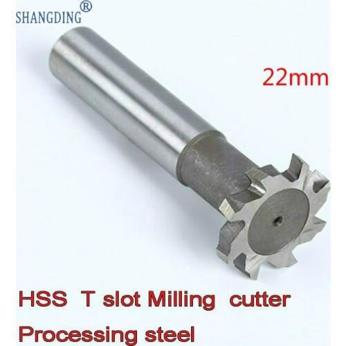 22mm* 3/4/5/6/8/10mm Petiole 12mm Exceed Hard Alloy High Speed Steel T Groove Milling Cutter Directly Handle