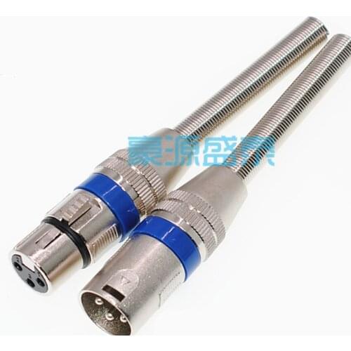 5Pair/Lot Audio/signal Male/Female Plug Connector 3-Pin 3-Pole Metal Adapter for Microphone