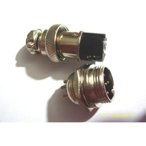 50 set 6-Pin GX16 16mm Audio Cable Connector Chassis Mount New