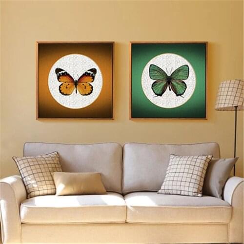 5D DIY diamond painting butterfly national pattern diamond embroidery cross embroidery living room background Mosaic living room