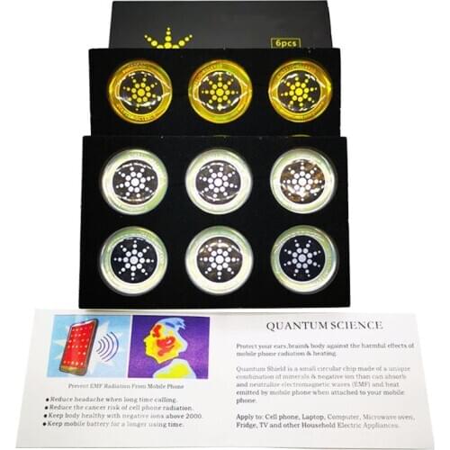 6Pcs Round Quantum Shield Sticker Anti Radiation Protection Mobile Phone Sticker for Cellphone EMF Protector