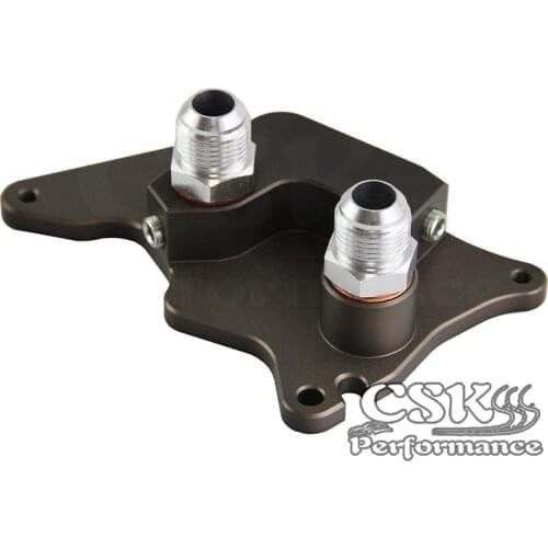 Aluminum AN10 Oil FILTER Oil Cooler Fitting Adapter for B-M-W MINI COOPER S SUPERCHARGER R56 Gray