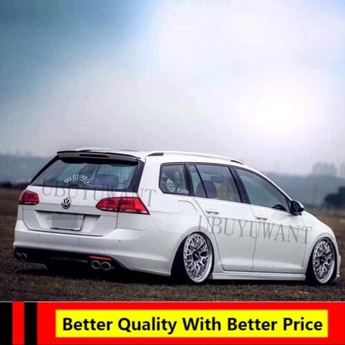 EPFBSQP For VOLKSWAGEN GOLF 7 MK7 WAGEN 2014+ Spoiler ABS Plastic Gloosy Black Car Tail Wing Decoration Rear Roof Lip Spoiler