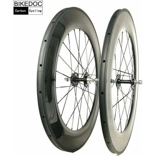 BIKEDOC Carbon Wheels Fixed Gear 700C Llantas Fixie Tubular Clincher 700C Wheelset Bicycle Wheels