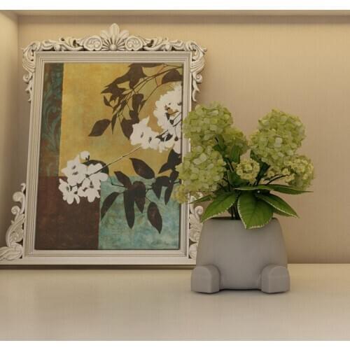 Cement flowerpot mold succulent potted plant pot mold home decoration office pen container mold DIY tool silicone mold