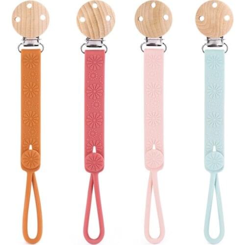 Baby Silicone Pacifier Clip Nipple Chain Dummy Holder Newborn Gift Soft Teether Stroller Chain Teething Toys