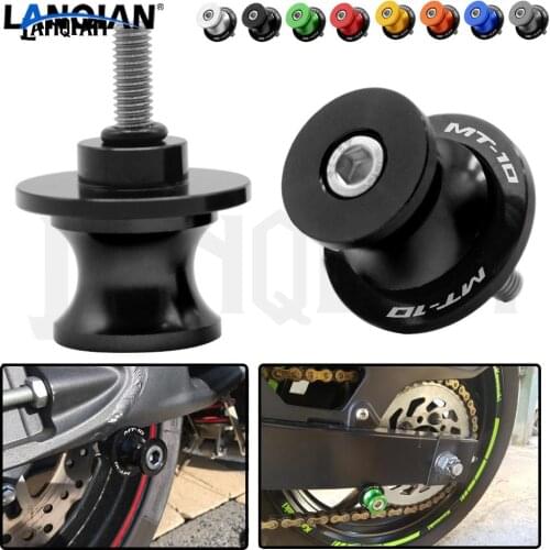 For YAMAHA MT10 MT 10 Arm Stand Screws Motorcycle Swingarm Spools Slider 6mm Swing MT-10 2015 2016 2017 2018 2019 Accessories