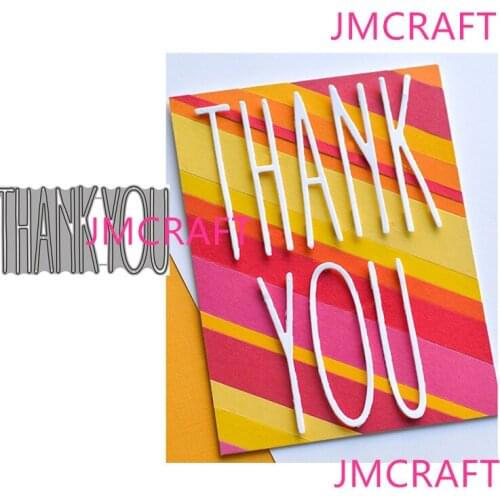 JMCRAFT 2021 New THANK YOU English Letters #3 Metal Cutting Dies DIY Scrapbook Handmade Paper Craft Metal Steel Template Dies