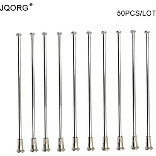 JQORG 50pcs/lot 9G Spokes Diameter 3.5mm 304 Stainless Steel Material Motorcycle Spokes Straight Pull Equal Diameter 9K Spokes