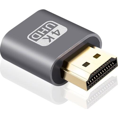 Kebidu 1PC VGA Virtual Plug HDMI-compatible Dummy Adapter Virtual Display Emulator Adapter DDC Edid Support 1920x1080P For Video