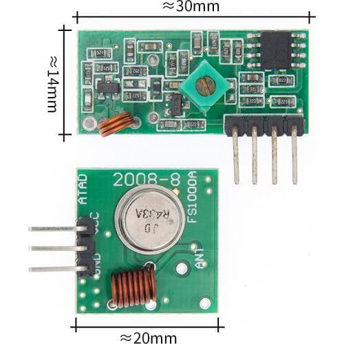 Best prices 1 pair (2pcs)433Mhz RF transmitter and receiver link kit /ARM/MCU WL