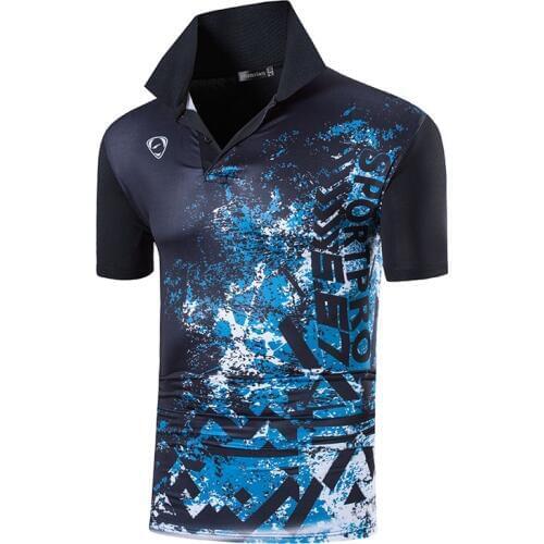 Jeansian Mens Sport Tee Polo Shirts POLOS Poloshirts Golf Tennis Badminton Dry Fit Short Sleeve LSL269 Black2