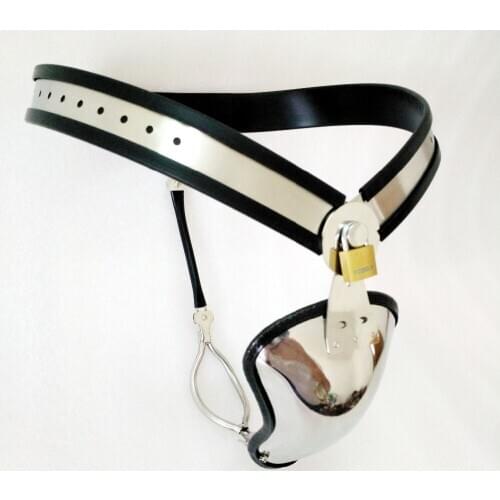 Male Chastity Belt Slave Fetish Chastity Device Cock Cage with Defecation Hole Adjustable Bdsm Bondage for Men