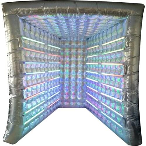 FUNWORLD 2021 Fashion Loudspeaker Shape Vogue Inflatable Photo Booth Tent with Lights