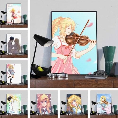 Wall Art Modular Canvas Japanese Anime Pictures Home Decor Your Lie In April Painting Prints Poster Living Room Cuadros No Frame