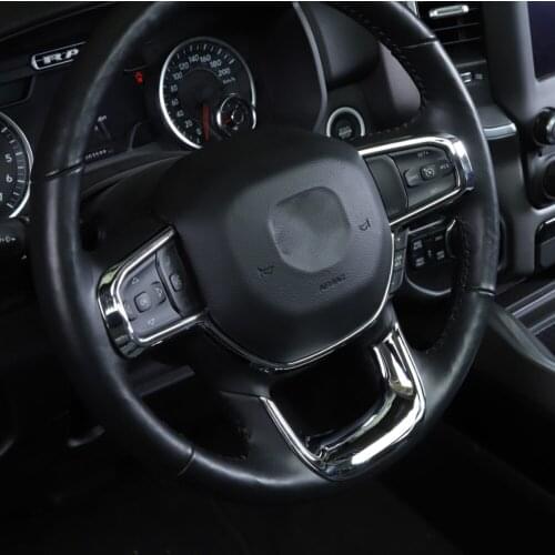 New Car Steering Wheel Decoration Trim Strip Styling For Dodge Ram 2018 Up Interior Accessory Moldings