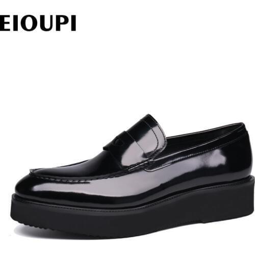 EIOUPI new arrival real full grain leather mens fashion business casual shoe breathable men boat shoes e21150