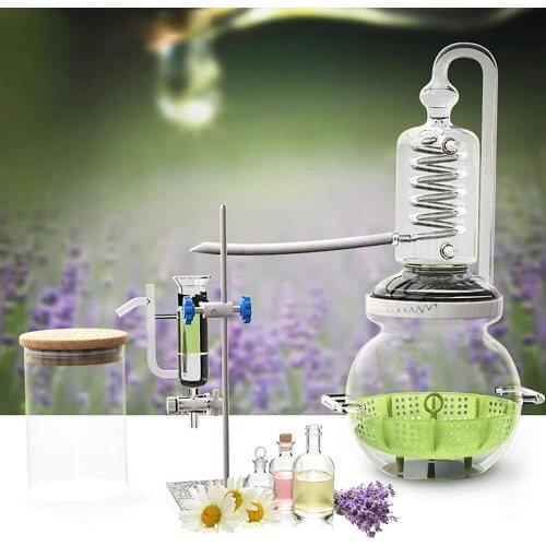 YUEWO 4L Crystal Essential Oil Distillation Equipment Hydrolat Extractor Machine Water Distillers Home Brewing Kit